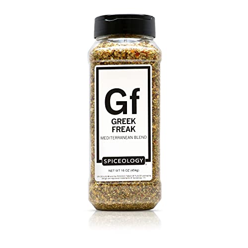 Spiceology Greek Freak Mediterranean Seasoning, 16 oz | Greek Herbs & Spices, For Chicken, Potatoes, Salad, Gyros, Pasta & Pizza