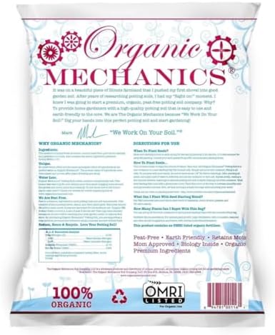 Seed Starting Potting Soil Blend, 16 Quarts – Provides Optimal Seed Germination with Coconut Coir, Aged Pine Bark, Rice Hulls, and Worm Castings – Peat-Free & Eco-Friendly