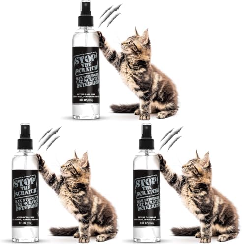 Stop the Scratch Cat Scratch Spray Deterrent – Rosemary Oil, 8 oz