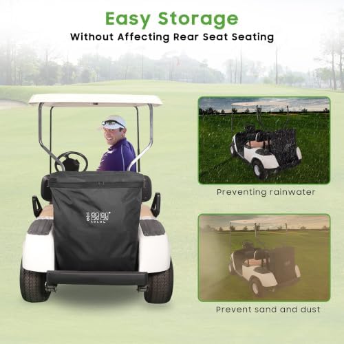 10L0L Golf Cart Cargo Bag for 2 Passenger Golf Carts, Storage Grocery Shopping Bag for Yamaha, EZGO TXT/RXV, Club Car DS/Precedent Golf Cart
