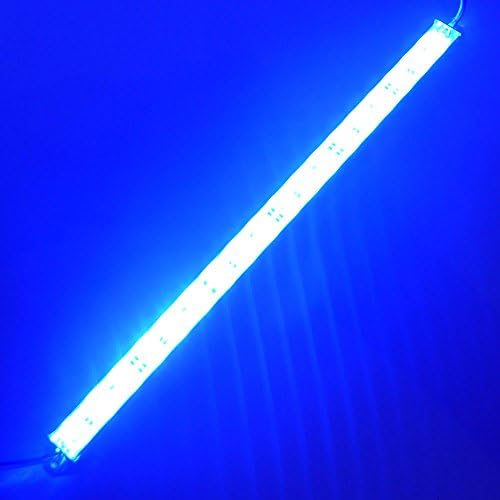 12" Blue 460nm LED Aquarium Fish Tank Light SMD5050 Waterproof IP67 | 18LEDs Aluminum LED Lighting 12V DC Grow Plant Light Bar Marine Reef Aquariums Lighs (No Adapter and Dimmer)