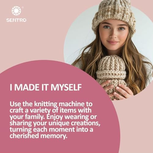 SENTRO 40 Needles Knitting Machine, All-in-One Knitting Loom Machine