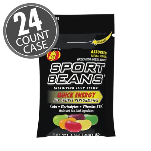 Jelly Belly Sport Beans - Energizing Jelly Beans - Assorted Flavors, 24 x 1 Ounce Bags | sports-nutrition-endurance-and-energy-chews