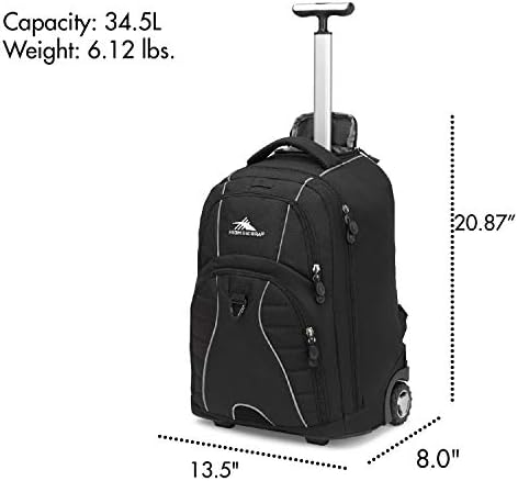 High Sierra Freewheel Wheeled Laptop Backpack, True Navy, 20.5 x 13.5 x 8-Inch