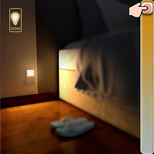 MAZ-TEK Plug in Dimmable Led Night Light with Auto Dusk to Dawn Sensor, Soft Warm White Nightlights for Hallway, Bedroom, Kids Room, Kitchen, Stairway