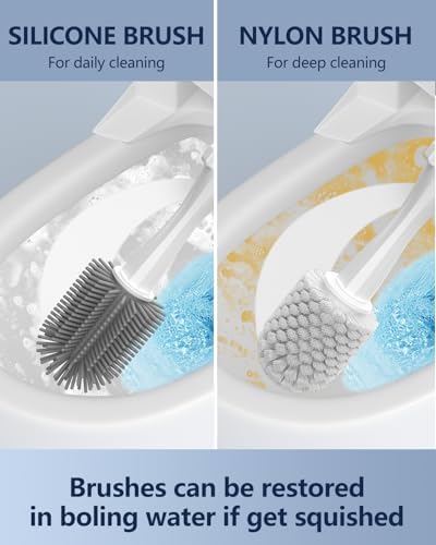 Electric Toilet Brush and Holder Set, Leebein 8 in 1 Electric Toilet Bowl Cleaning Kit with 8 Replaceable Brushes