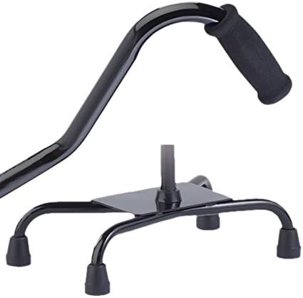 AlexOrthopedic Bariatric Quad Cane Large Base - Black