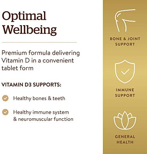 Solgar Vitamin D3 (Cholecalciferol) 25 MCG (1000 IU), 180 Servings | Helps Maintain Healthy Bones & Teeth - Immune System Support - Non-GMO, Gluten Free, Dairy Free, Kosher