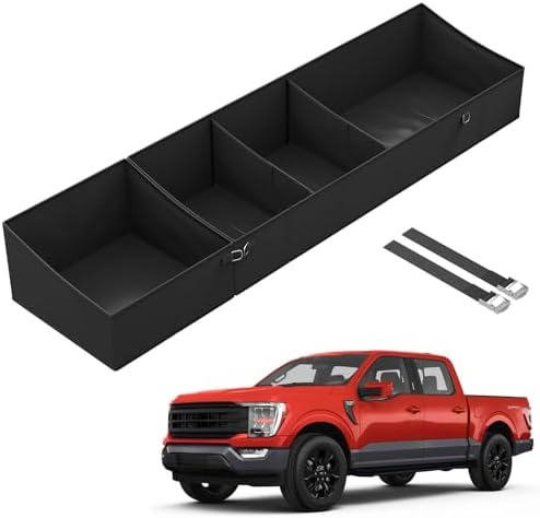 Foldable Under Seat Storage Box for Ford F-150 2017-2025 and F-250/F-350/F-450/F-550 Super Duty | Crew Cab |FOR Ford F150 Accessories Truck bed