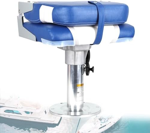 NORTHCAPTAIN T1 Deluxe Low Back Folding Fishing Boat Seats 2 Pack - Premium Bass/Jon/Pontoon Boat Chairs,4 Mounting Screws Included
