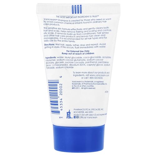 Free & Clear Shampoo, 2 Ounce Travel Size (Pack of 3)