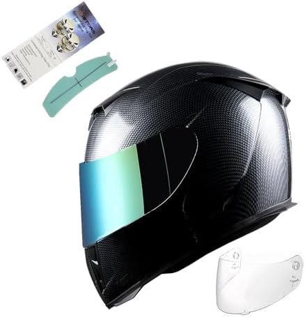 1Storm Motorcycle Full Face Helmet Skull King Matt Black + One Extra Clear Shield: HJK311