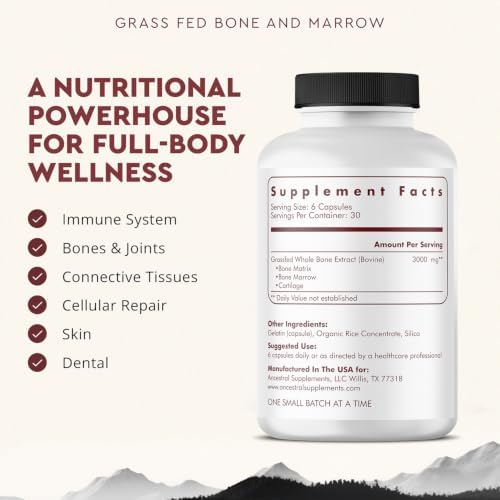 Ancestral Supplements Grass Fed Beef Prostate Supplement with Liver, 180 Ct | Supports prostate wellness alongside liver cleanse detox, promoting men's overall health and vitality.