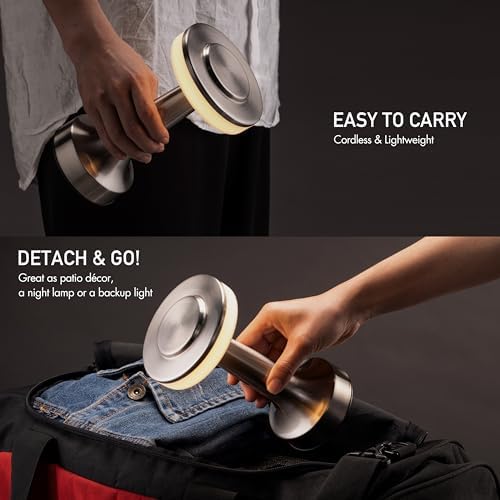 O’Bright Portable LED Table Lamp with Touch Sensor, 3-Levels Brightness, Rechargeable Battery Up to 48 Hours Usage, Night Light for Kids Nursery