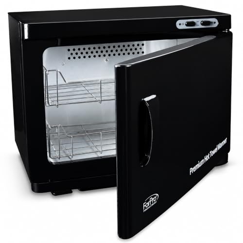 ForPro Professional Collection Premium Hot Towel Warmer, 23L Extra Large Capacity, Two Stainless Steel Racks, Black