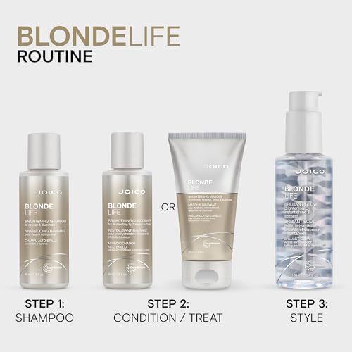 Joico Blonde Life Brightening Conditioner | For Blonde Hair | Illuminate Hydration & Softness | Add Softness & Smoothness | Sulfate Free | With Monoi & Tamanu Oil