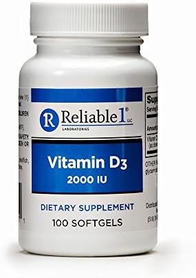 Reliable 1 Laboratories Vitamin D3 2000 Iu Softgels, 100 Count