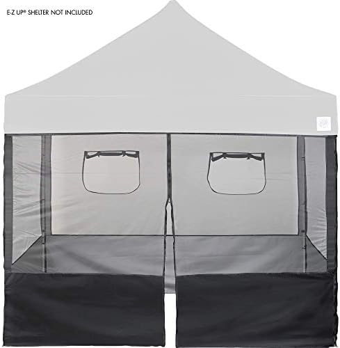 E-Z UP Food Booth Sidewall Kit, Set of 4, Fits 10' x 10' Straight Leg Canopy (Canopy/Shelter NOT Included), Includes 2 Roll-Up Serving Windows