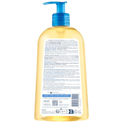 Bioderma Atoderm Shower Oil, Cleansing Oil For Face & Body, Nourishing Cleansing Oil For Dry to Atopic Sensitive Skin For Softer & Smooth Skin For Your Whole Family