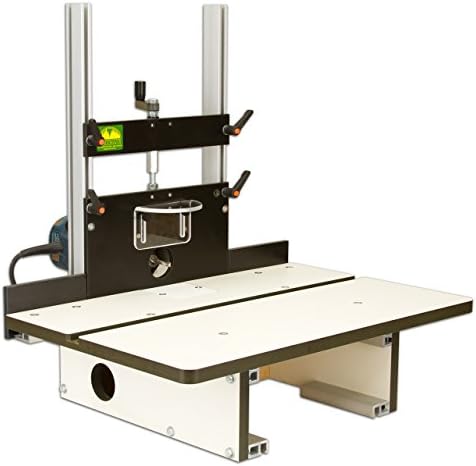 Woodhaven 6000 Horizontal Router Table, Made in USA | 15-5/8" x 23-3/4" phenolic top, 3/8" x 3/4" miter slot, 2-1/2" bit opening, fine height adjuster