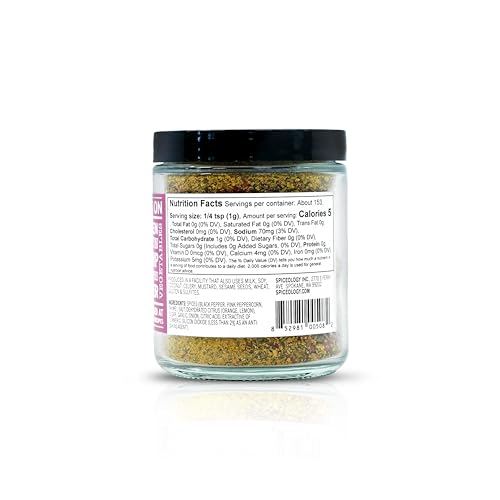Spiceology Pink Peppercorn Lemon Thyme Seasoning, 5.4 oz | Use On: Chicken, Salmon, Shrimp, Potatoes, Butter, Vegetables, Salad Dressing, Lemon Pepper Seasoning, Vegetable Seasoning