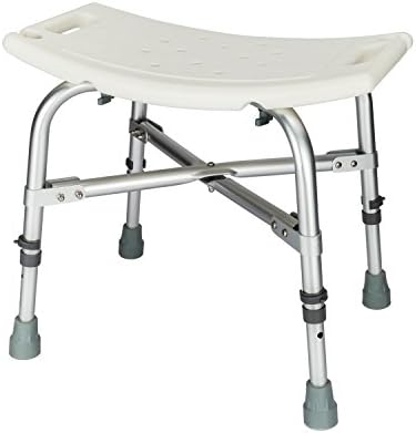 Shower Stool, Spa Bathtub Shower Lift Chair, Protable Bath Seat, Adjustable Shower Bench, White Bathtub Lift Chair with 1.25mm Cross Brace