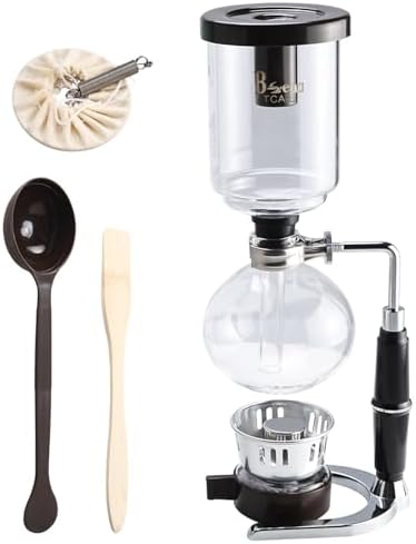 Amarine Made Siphon Coffee Maker, Siphon Coffee Brewer, Japanese Siphon | 5-Cup, 16 Ounce, Easy to Use
