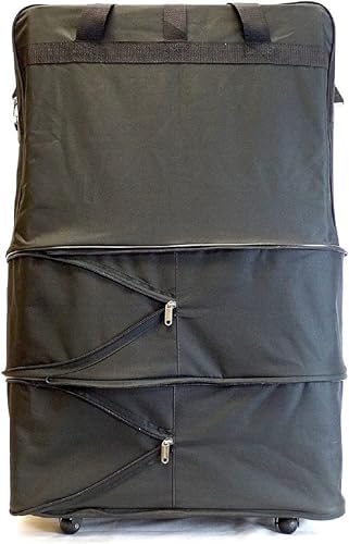 40" Rolling 3 Tiers Expandable Wheeled Duffle Bag / Lightweight Spinner Suitcase Luggage (24" x 16" x 40")