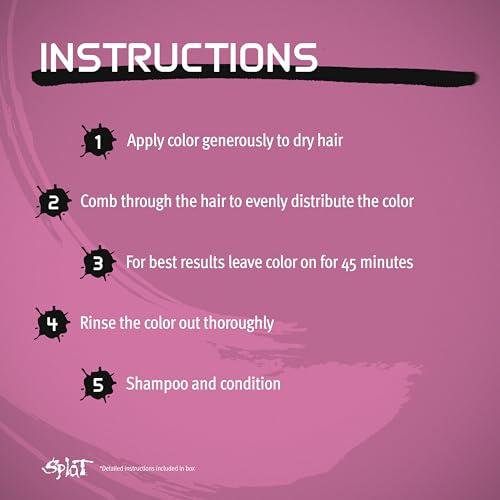 Splat Midnight Rosetta Semi Permanent Hair Dye Kit for Blondes, 1 Application, Includes Deep Reconstructor Conditioner, Lasts 30 Washes