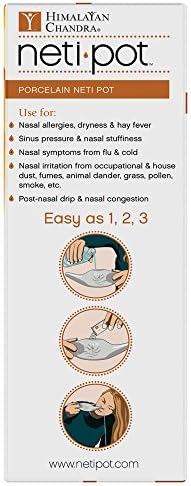 Himalayan Chandra Porcelain Neti Pot with 30 Sachets