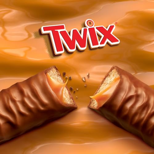 TWIX Full Size Milk Chocolate Caramel Cookie Candy Bars, Bulk, 36 ct | Crunchy cookie and chewy caramel in full size bars individually wrapped, for party favors, sharing, movie nights, gift box
