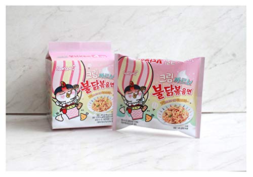 [Samyang] Cream Carbo Bulldark Spicy Chicken Roasted Noodle Soup (Pack of 4) / Korean food/Korean ramen/Spicy Korea Noodle Challenge (overseas