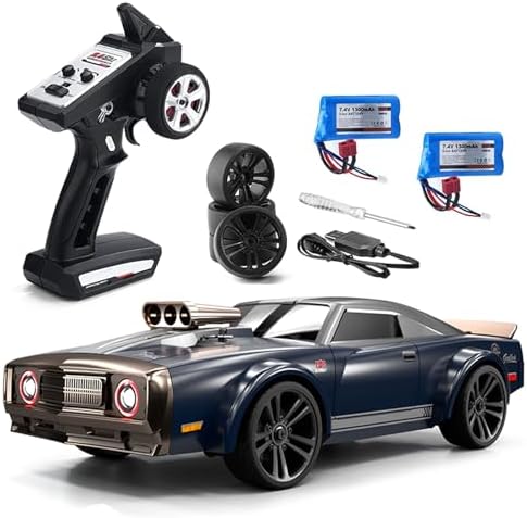 GoolRC RC Drift Car, 1:16 Scale Remote Control, 4WD 35KM/H High Speed Racing, 2.4GHz Drifting for Adults with Cool LED Lights