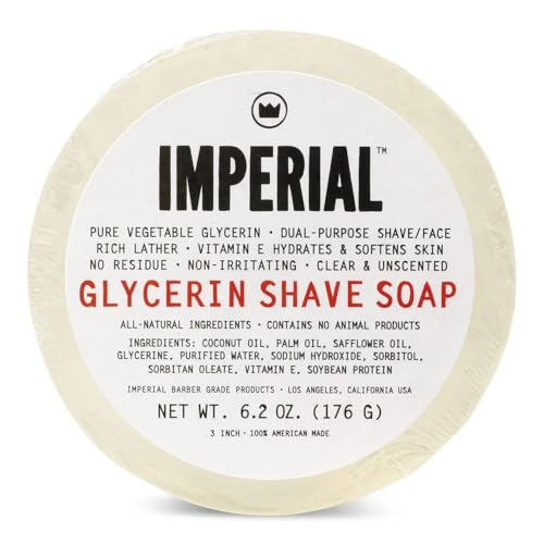 Imperial Barber Glycerin Soap Puck for Shave & Face Use