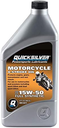 Quicksilver 20W-50 Full Synthetic Motorcycle Oil, 1 Quart