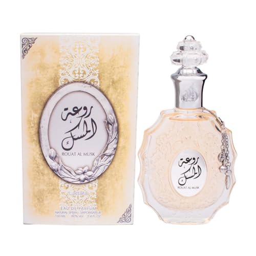 Lattafa Perfumes Rouat Al Musk for Unisex Eau de Parfum Spray, 3.40 Ounces / 100 ml
