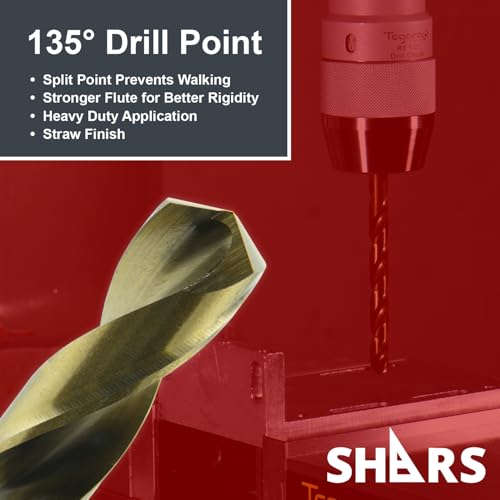 Shars 1/16-1/2", A-Z, #1-#60 M35 Cobalt Jobber Drill Set (115 PCS) 404-2203C L