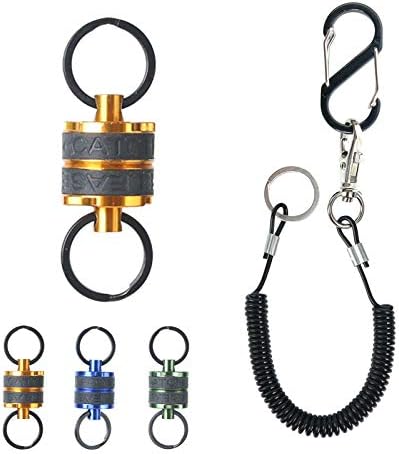 M MAXIMUMCATCH Maxcatch Magnetic Fly Fishing Net Release Holder Retractor with Carabiner Clip and Lanyard