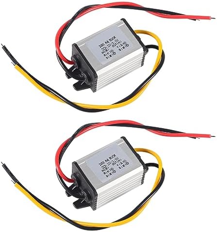 2PCS DC Buck Converter Voltage Regulator DC 8-22V to 3-15V 5V 12V 3A Step-Down Module Waterproof Car Power Converter Compatible with Led Light Car