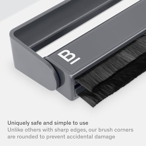 Record Cleaner Brush - Carbon Fiber Anti-Static Vinyl Brush | Soft Conductive Bristles for Gentle Vinyl Record Cleaning & Dust Removal - Essential
