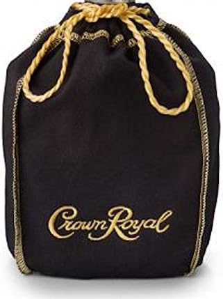 Crown Royal Black Bag w/Gold Drawstring Storage Gift Bag Shiftboot Carrying Dice or Games Fabric for Sewing