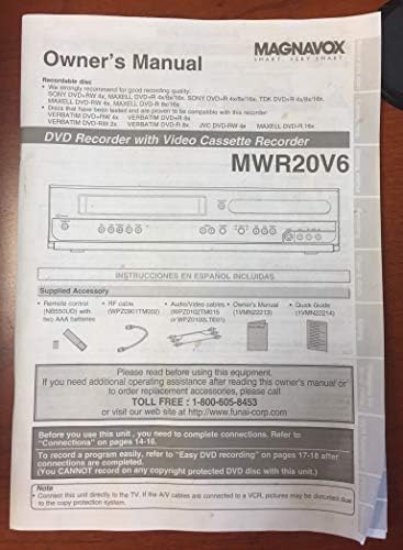 Magnavox MWR20V6 DVD Recorder / VCR Combo