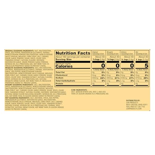 LEM Products Backwoods Original Jerky Seasoning, Ideal for Wild Game and Domestic Meat, Seasons Up to 25 Pounds of Meat, 18.3 Ounce Packet with Pre-Measured Cure Packet Included