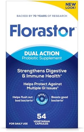 Florastor Probiotic for Digestive and Immune Health, 30 Capsules | Probiotics for Women & Men, Helps Flush Out Unwanted Bacteria, Boosts The Good with Our Unique Strain Saccharomyces Boulardii