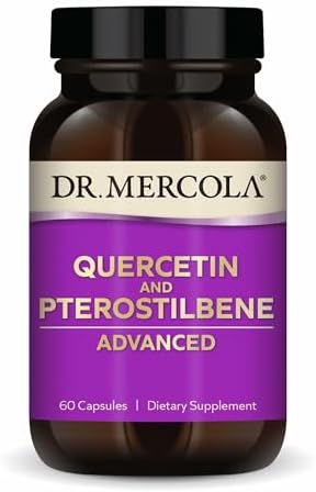 Dr. Mercola Quercetin & Pterostilbene Advanced - Supports Respiratory & Immune Health - 500 mg Quercetin - High-Bioavailability Formula - Non-GMO
