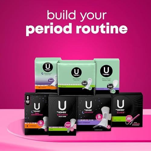U by Kotex Panty Liners, Clean & Secure, Light Absorbency, Extra Coverage, 80 Count (Packaging May Vary)