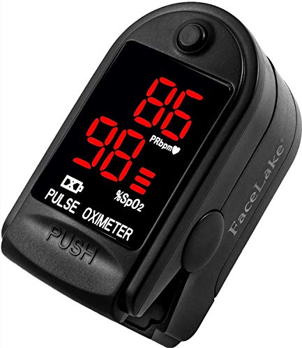 ® FL400 Pulse Oximeter with Carrying Case, Batteries, Neck/Wrist Cord - Black