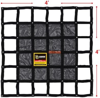 Heavy Duty Cargo Net - Truck Organizer-Interior-Roof Rack-Jeep-SUV- Baja-Camping -(GBN-100) 4' x 4'