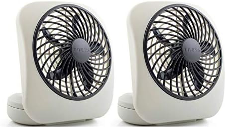 O2COOL Treva 5 in Portable Battery Powered Desk Fan 2-Speed Black | Yes