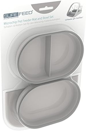 SureFeed Microchip Feeder Mat and Bowl Set, Gray